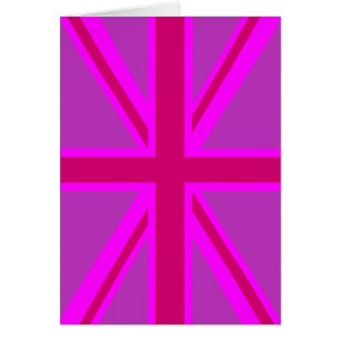 Fuchsia Union Jack Hälsningskort