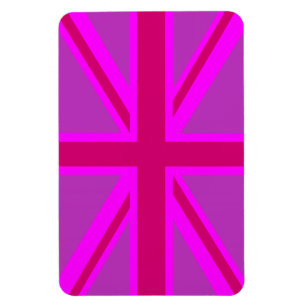 Fuchsia Union Jack Magnet