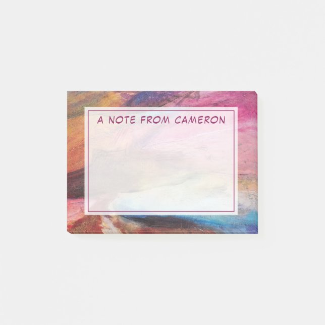 Fuchsia-uttryck Post-it Block (Framsida)