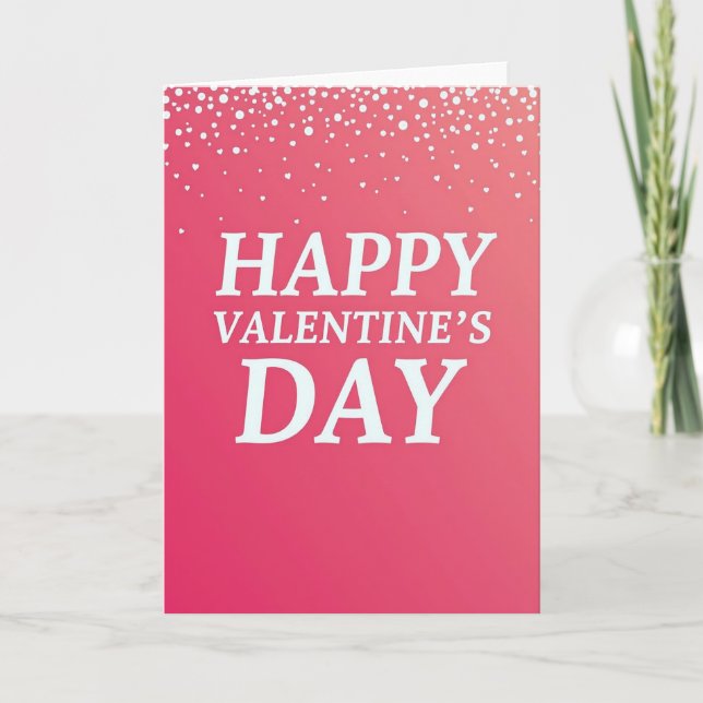 Fuchsia Valentine Glitter Textur Kort (Framsida)