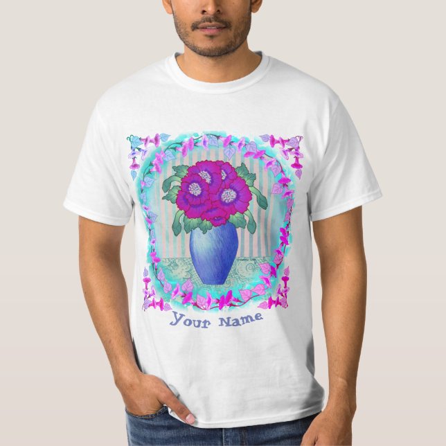Fuchsia Vallmo t-shirt (Framsida)