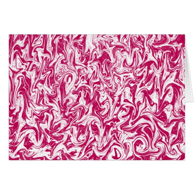 Fuchsia & White Swirl Hälsningskort (Framsidan Horizontal)