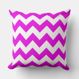 Fuchsia Zig Zag Stripe Pillow Kudde