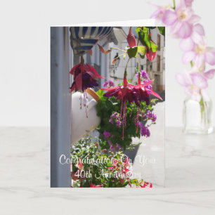 Fuchsias Personlig 40:e Bröllop-årsdagen Kort