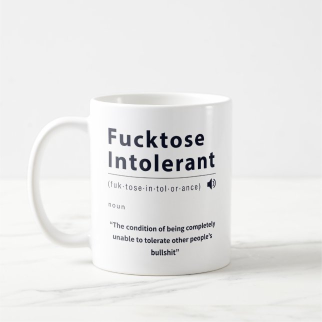 Fucktose Intolerant Rolig Kaffemugge Kaffemugg (Vänster)
