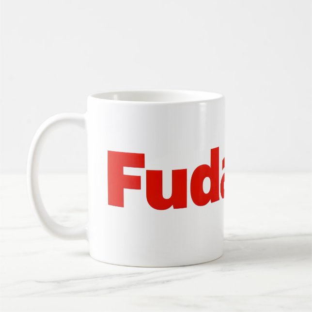Fudanshi Sinple Red Slogan Kaffemugg (Vänster)