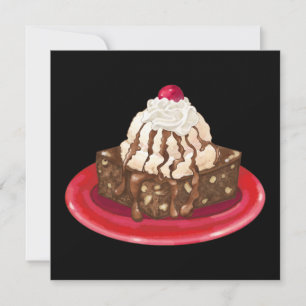 Fudge Brownie och Ice Cream Inbjudningar