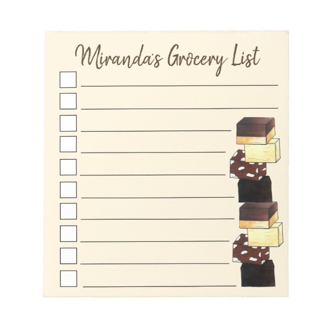 Fudge Stack Confectionery Candy Sweets Anteckningsblock (Framsida)