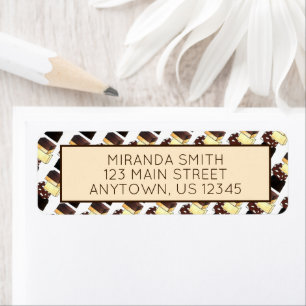 Fudge Stack Confectionery Candy Sweets Returadress Etikett