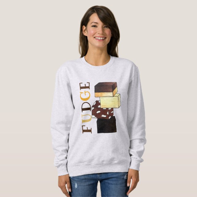 Fudge Stack Confectionery Candy Sweets T Shirt (Hel framsida)