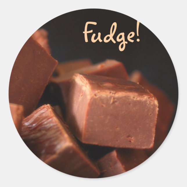 Fudge Sticker Runt Klistermärke (Framsida)