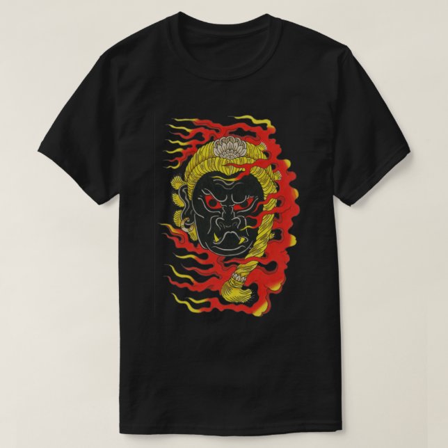 Fudo Myoo tattodesign, blixt T Shirt (Design framsida)