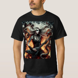 Fuego y Metal: La Guitarrista del Infierno T Shirt