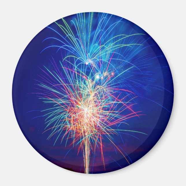 Fuegos artificiales a la puesta de sol magnet (Framsidan)