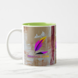 "Fuel Your Day _ Start Everyday Bright" Två-Tonad Mugg