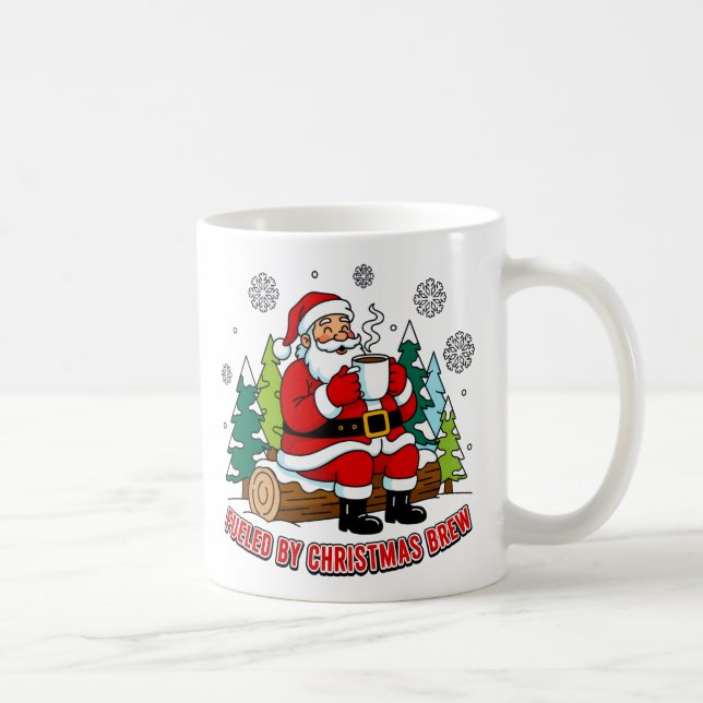 Fuelad av jul Brew Santa Art Kaffemugg (Höger)