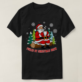 Fuelad av jul Brew Santa Art T-Shirt