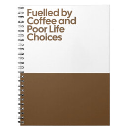 Fueled by Coffee Funny Notebook Anteckningsbok
