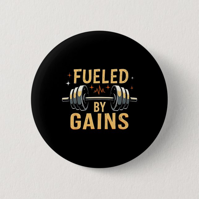 Fueled by Gain Bodybuilding Gym Knapp (Framsida)