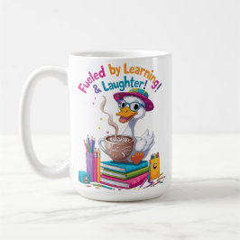 Fueled by Learning Goose Mug – Back to School Fun Kaffemugg
