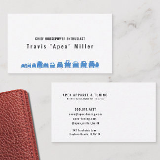 Fueled by Passion, Driven by Blue: Premium Custom Visitkort