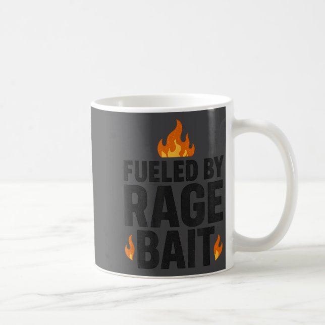 Fueled By Rage Bait Funny Meme Internet Quote  Kaffemugg (Höger)