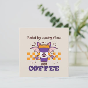 Fueled by Spooky Vibes and Coffee - Halloween Flad