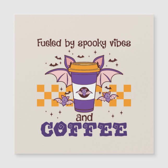 Fueled by Spooky Vibes and Coffee - Halloween Flad (Framsida)