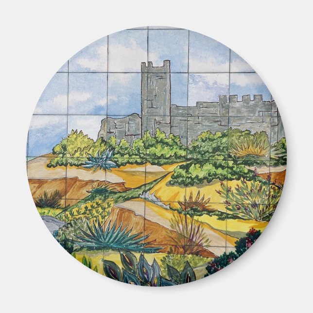 Fuengirola Castle tile, Fuengirola, Malaga, Sp Magnet (Framsidan)
