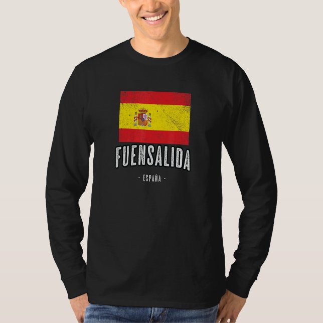 Fuensalida Spain Es Flagga City - Bandera Ropa - T Shirt (Framsida)