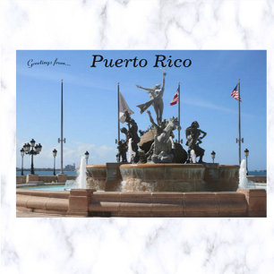 Fuente Raices Puerto Rico Vykort