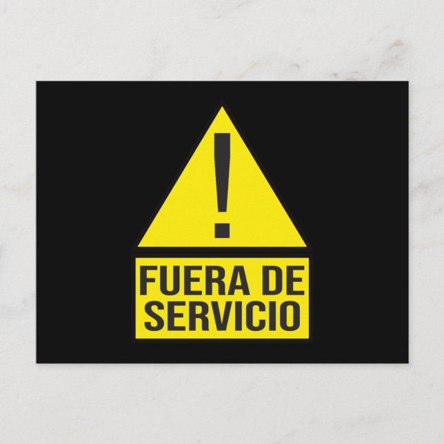 Fuera de Servicio Vykort (Framsida)
