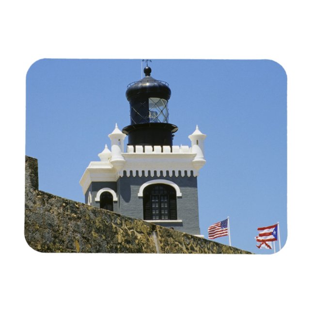 Fuerte San Felipe del Morros grått-gjutellated Magnet (Horisontell)