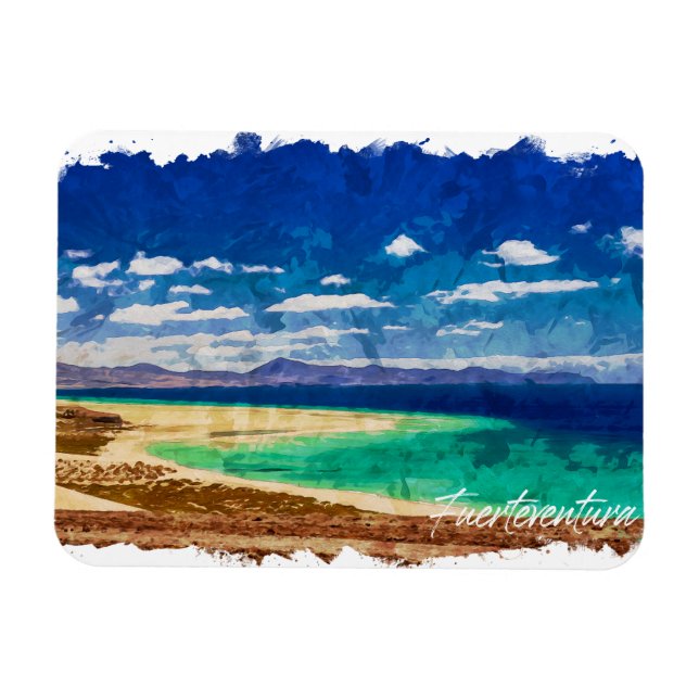 Fuerteventura Canarias Landscape Vacation Magnet (Horisontell)