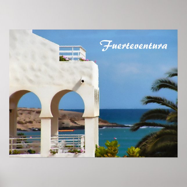 Fuerteventura-kort Poster (Framsidan)