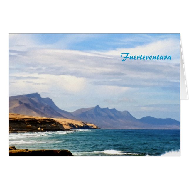Fuerteventura, målareffekt hälsningskort (Framsidan Horizontal)