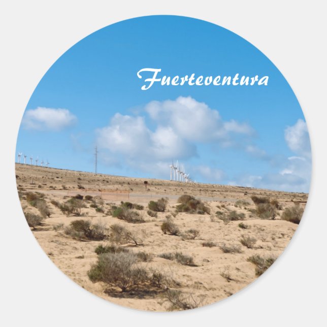 Fuerteventura Runt Klistermärke (Framsida)