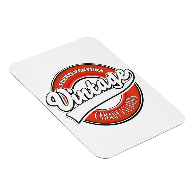 Fuerteventura Spanien vintage stil logotyp Magnet (Högersidan)