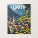 Fugen Austria Illustration Travel Art Vintage Pussel<br><div class="desc">Fugen-reflektorns resutformning. Fügen,  en picturesque-by i Österrikes Zillertal Valley,  är ett årligt mål som är känt för skidåkning,  vandring och termiska områden.</div>
