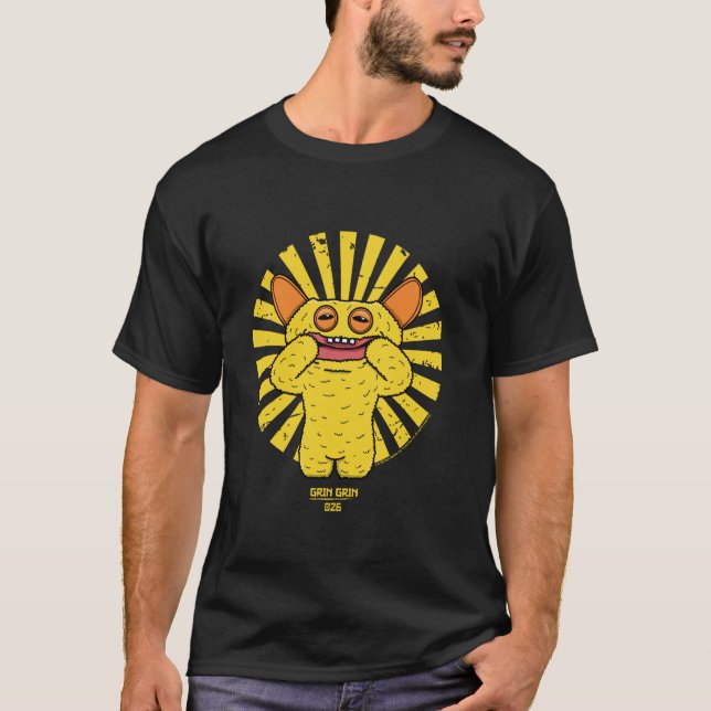Fuggler Flin Flin 026 Retro japansk text T Shirt (Framsida)