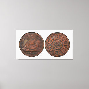 Fugio Cent Mind You Business Front and Back Canvastryck