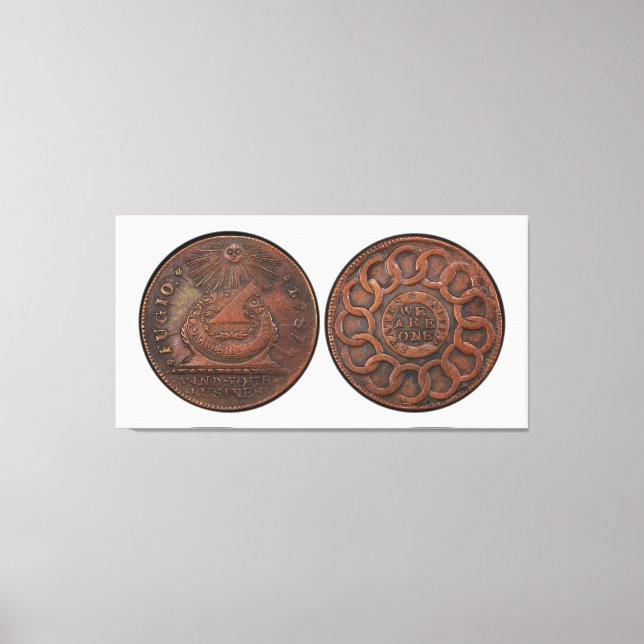 Fugio Cent Mind You Business Front and Back Canvastryck (Framsida)