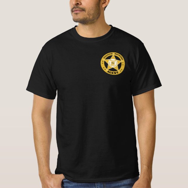 FUGITIV RECOVERY AGENT BADGE T-Shirt (Framsida)