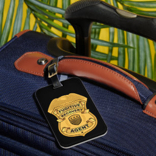 FUGITIVE RECOVERY AGENT LUGGAGE TAG BAGAGEBRICKA