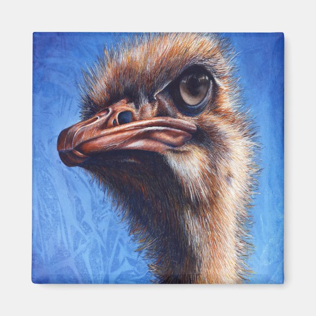 Fugley Ostrich Magnet (Framsidan)