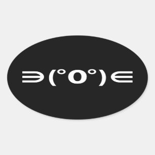 Fugu Kaomoji Japanska Emoticon Ovalt Klistermärke