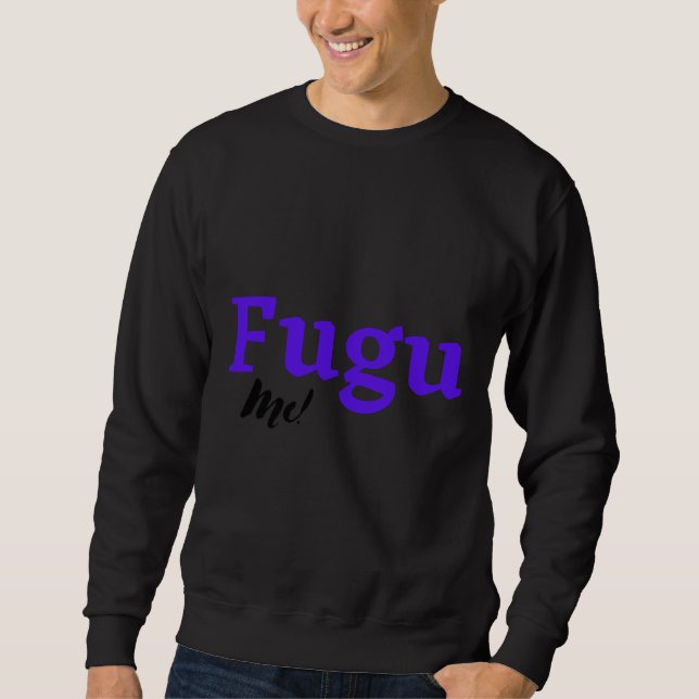 Fugu Me Simpsons Homer Blowfish Sushi Lång Ärmad Tröja (Framsida)
