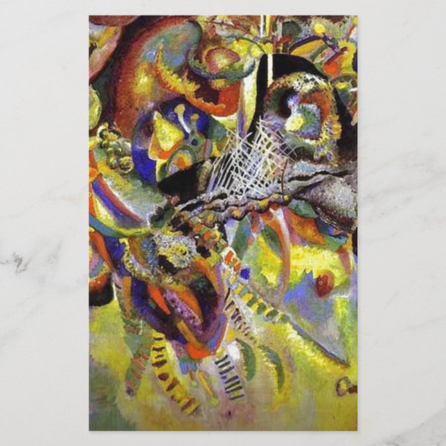 Fugue abstrakt målning av Kandinsky Brevpapper (Framsida)