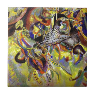 Fugue Abstrakt Painting by Kandinsky Kakelplatta