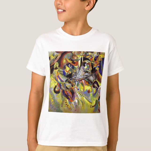 Fugue Abstrakt Painting by Kandinsky T-shirt (Framsida)
